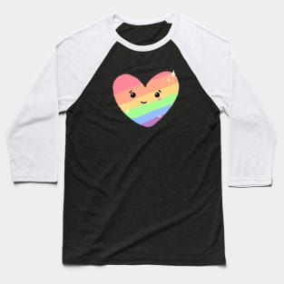 Rainbow Pride Heart Baseball T-Shirt